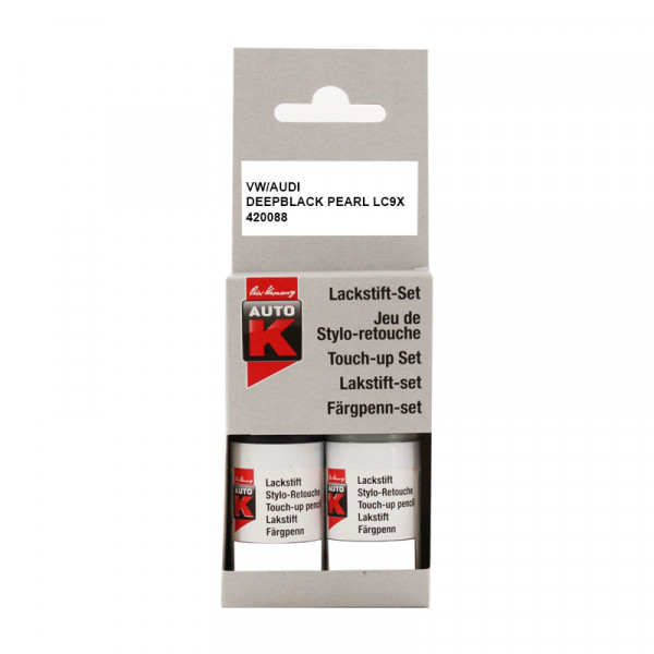 photo-Stylo de retouche et vernis pour carrosserie - Audi - Volkswagen - 2T Deep Black - Auto K