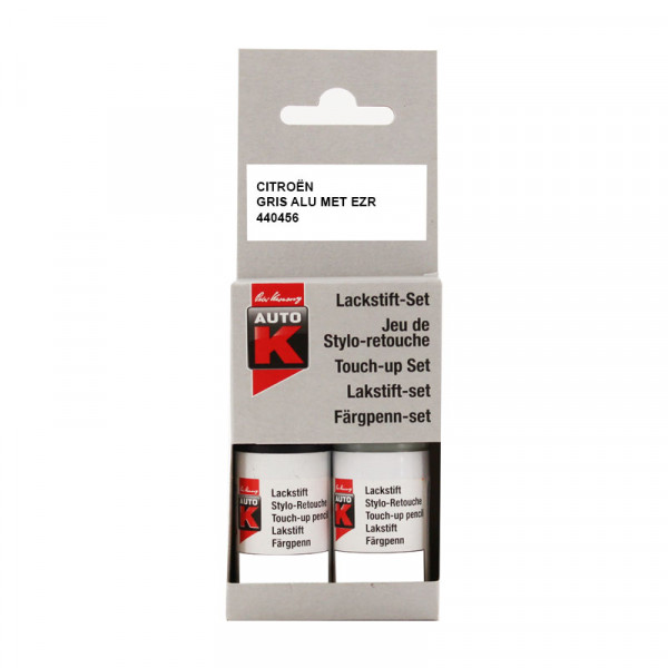 photo - Stylo de retouche et vernis pour carrosserie - Citroën - 611A Gris aluminium - Auto K
