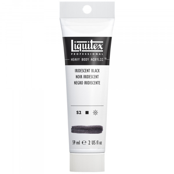 photo-Peinture acrylique - Noir iridescent - 338 - Liquitex - Heavy Body - Tube 59ml
