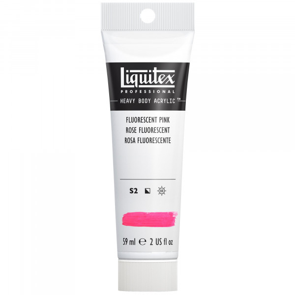 photo-Peinture acrylique - Rose fluorescent - 987 - Liquitex - Heavy Body - Tube 59ml