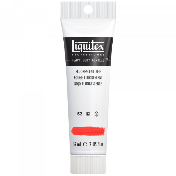 Peinture Acrylique en tube rouge fluo Liquitex Heavy Body