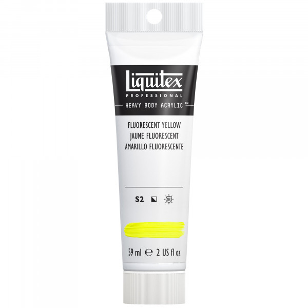 photo-Peinture acrylique - Jaune fluorescent - 981 - Liquitex - Heavy Body - Tube 59ml