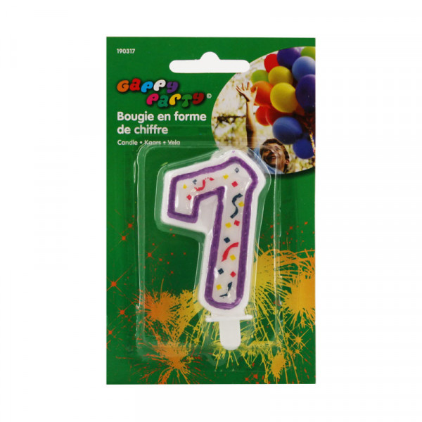 Bougie anniversaire chiffre 7