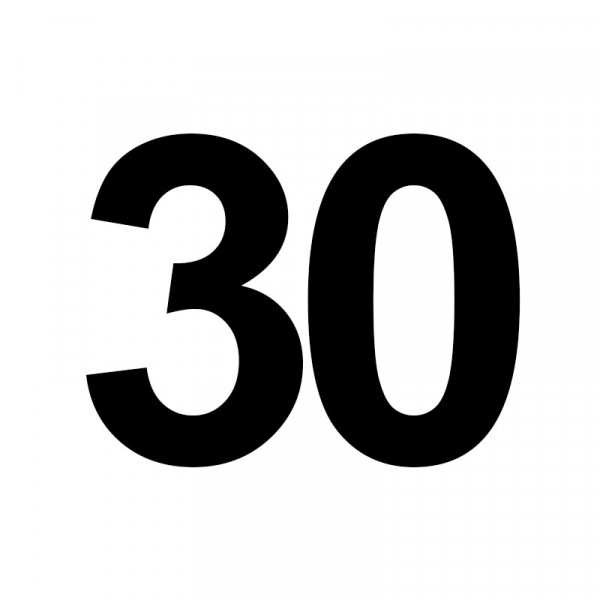 Bougie anniversaire nombre 30