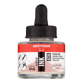 photo-Encre - Acrylique - Rouge de perle - 819 - Amsterdam - Flacon 30ml - Beaux-arts