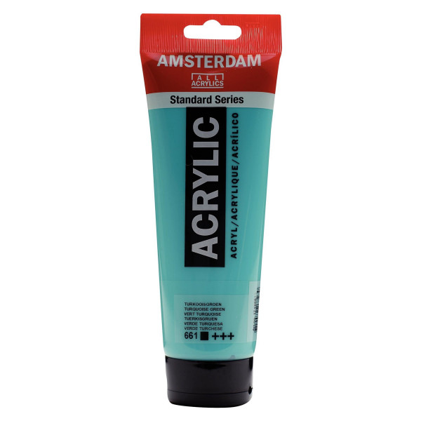 Peinture Acrylique en tube - Vert turquoise - 661 - Amsterdam - 250ml