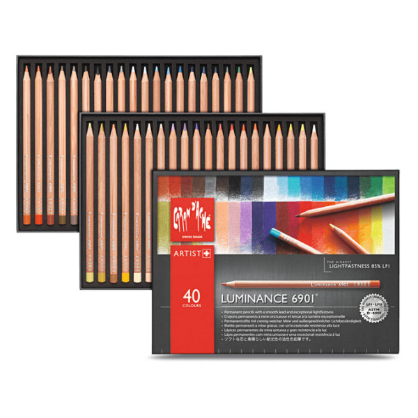 Boîte de 40 crayons de couleur Luminance 6901 Caran d'Ache