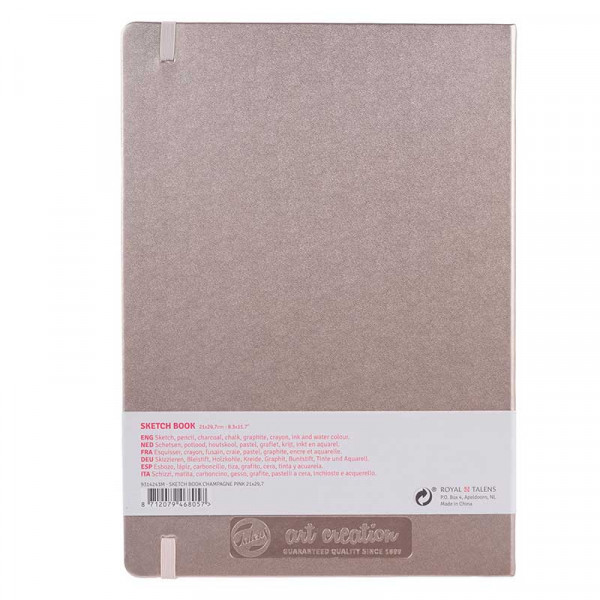 carnet-croquis-art-creation-champagne-A4-140g-80f-royal-talens-dos