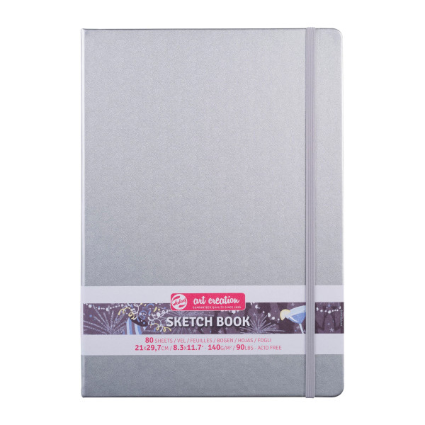 photo-Carnet - Croquis - Dessin - A4 - 21x29,7cm - 80 pages - 140g - Argent - Sakura