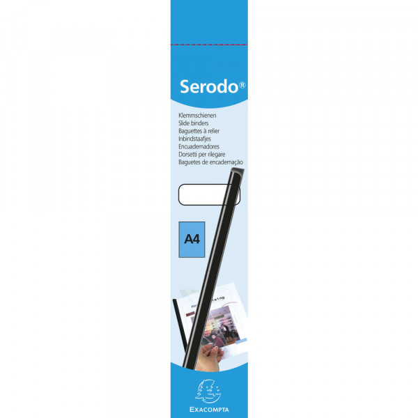 Serodo - Baguettes À Relier - A4 - 15Mm - X20 - Noir - Exacompta | Surdiscount