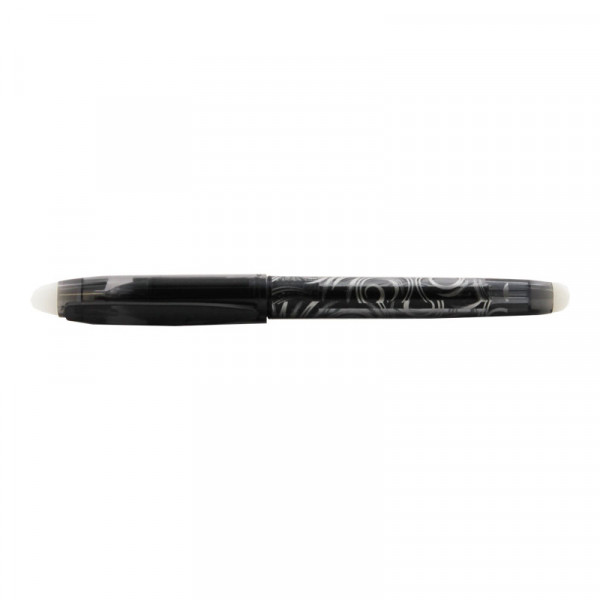 Boîte 12 stylos encre gel effaçable R-Pen noir pointe moyenne 0.7mm