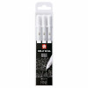 Lot 3 stylos gel pointe fine Gelly Roll Sakura 05 0.3mm blanc brillant