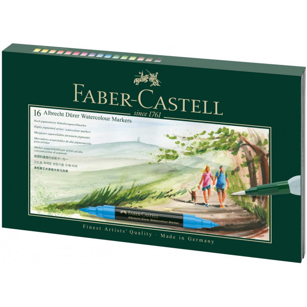 16 marqueurs d'aquarelle Faber-Castell Albrecht Dürer coffret cadeau