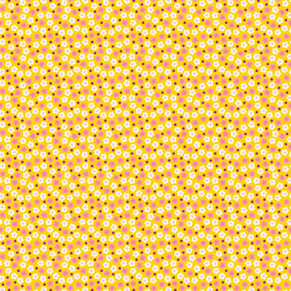 3 feuilles de papier Décopatch 30 x 40 cm motif fleurs fond jaune