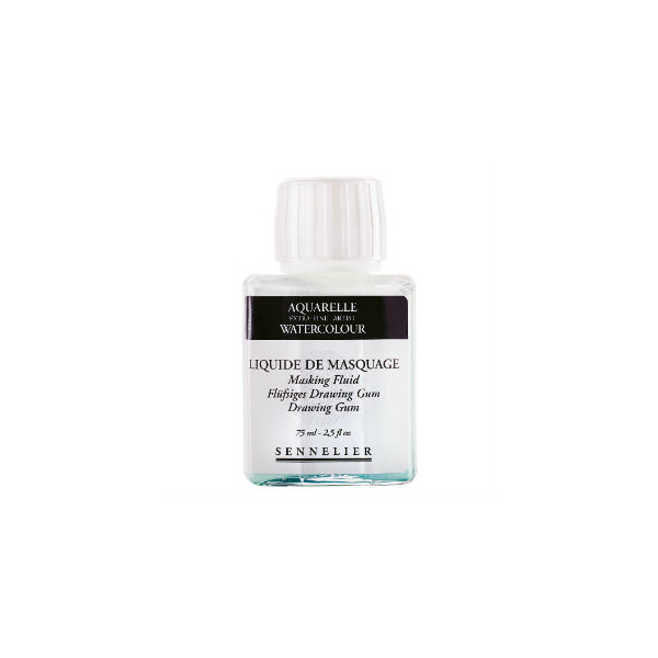 Liquide de masquage peinture aquarelle Sennelier flacon 75ml