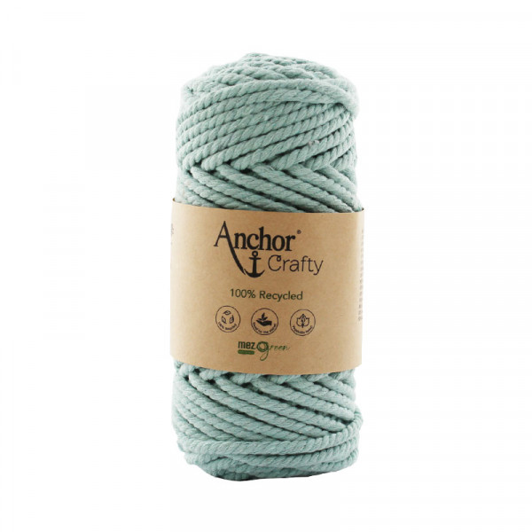 Pelote de fil pour macramé Anchor Crafty coton polyester menthe