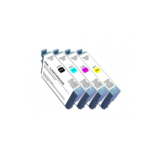 Pack de 4 cartouches compatibles EPSON T0715 guépard  E-71 UpPrint