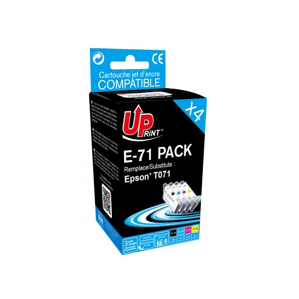 EPSON T0715 guépard pack de 4 cartouches compatibles E-71 UpPrint