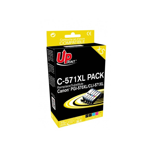Canon CLI-571 pack de 5 cartouches compatibles C-571XL UpPrint