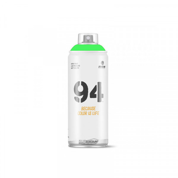 Bombe de peinture MTN 94 - vert fluorescent | Surdiscount