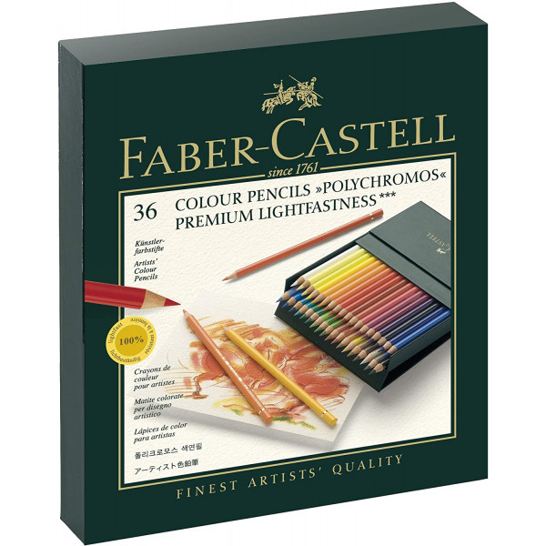 36 crayons de couleur Polychromos Faber-Castell Studio Box