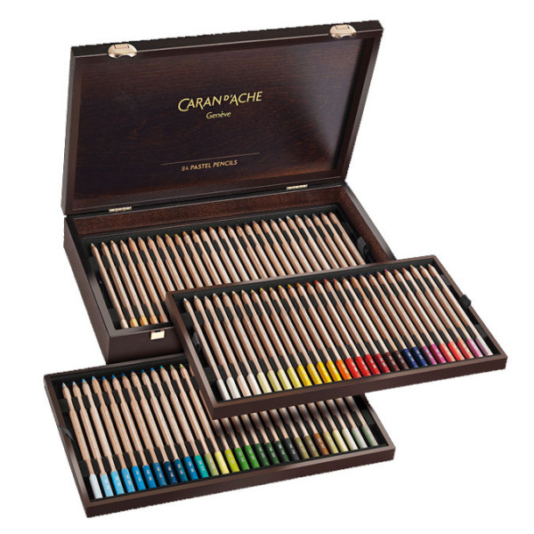 Coffret bois 80 crayons pastel Luminance 6901 Carand'Ache