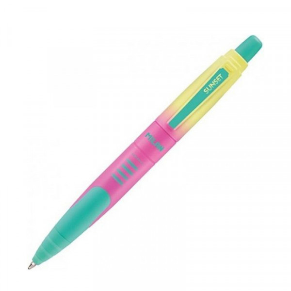 stylo-bille-retractable-compact-sunset-milan-encre-bleue-pas-cher