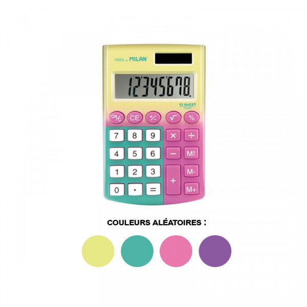 MILAN Calculatrice 12 Chiffres Rose Édition - Blister Antibactérien École Bureau