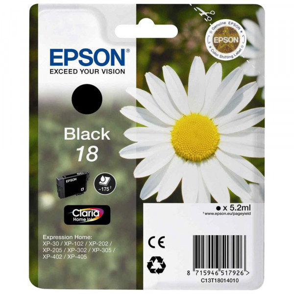 Epson T1801 Noir cartouche d'encre modèle pâquerette