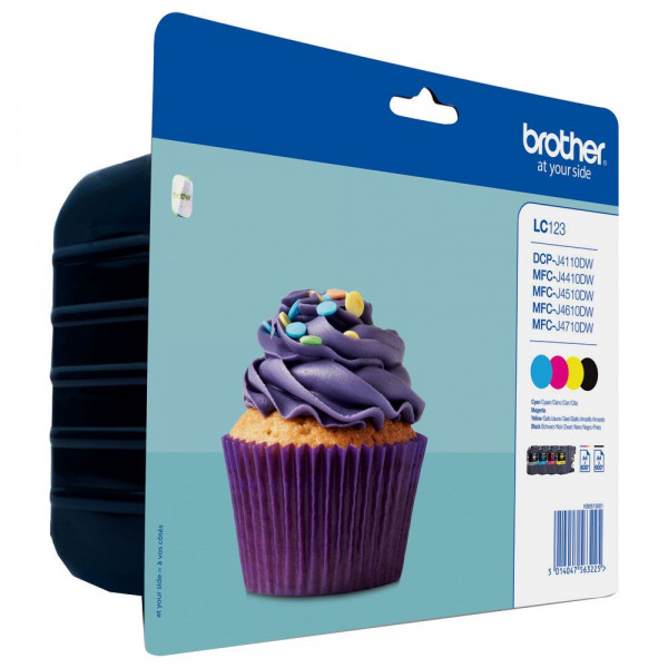 Lot De 4 Cartouches D'encre Compatibles Brother LC123XL Noir - Marque Premium Cartouche - Neuf