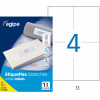 photo-400 étiquettes - Blanches - 105x148,5mm - Agipa 119014 - Copieur, laser, jet d'encre