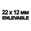 7 rouleaux étiquettes blanches enlevable 22 x 12 mm pour étiqueteuse