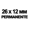 6 rouleaux étiquettes blanches permanente 26 x 12 mm pour étiqueteuse