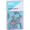 Boîte de 15 pinces à clip couleurs pastel Nordik Apli