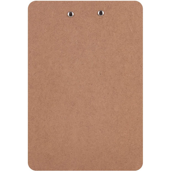 Porte-bloc - Pour document A5 - Clip métal rose - Bois - Apli Nordik