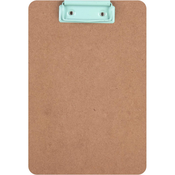 Porte-bloc - Pour document A5 - Clip métal vert - Bois - Apli Nordik