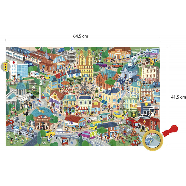 Puzzle - Enfant - 104 pièces - Thème ville  - Apli Kids