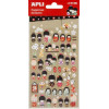 Stickers autocollants poupées japonaises kokeshi 50 pièces Apli Kids