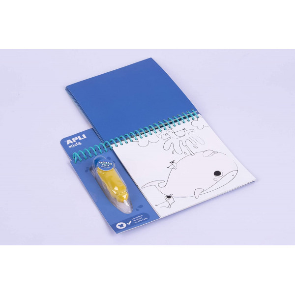 Livre de coloriage enfant animaux de la mer Aqua Fun Apli Kids