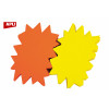 photo-Paquet de 25 flèches fluos en carton - Format 16 x 24 cm - Jaune/Orange.