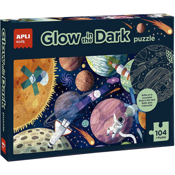Puzzle enfant 104 pièces le système solaire Apli Kids
