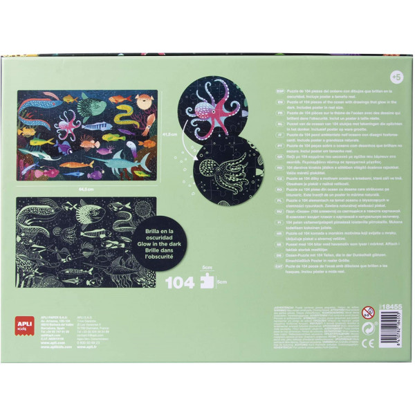 Puzzle - Enfant - 104 pièces - L'océan - Apli Kids