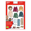 Gommettes thème vêtements habits garçon repositionnable Apli Kids