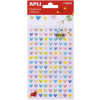 Stickers autocollants cœurs colorés 144 pièces Apli Kids