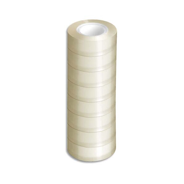 8 rouleaux ruban adhésif transparent 19mmx33m