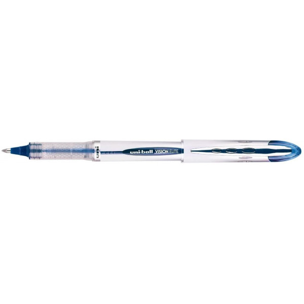 Stylo roller bille bleu vision élite pointe moyenne 0,8mm Uni Ball