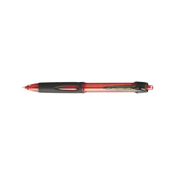 Stylo bille Powertank Uni Ball rouge pointe moyenne