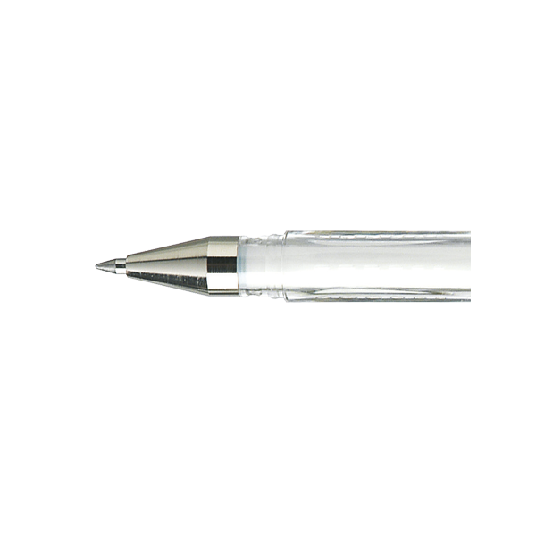Stylo encre gel blanc pointe moyenne 0,7mm UniBall Signo