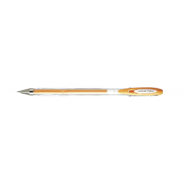 Stylo encre gel orange pastel pointe moyenne 0,7mm UniBall Signo