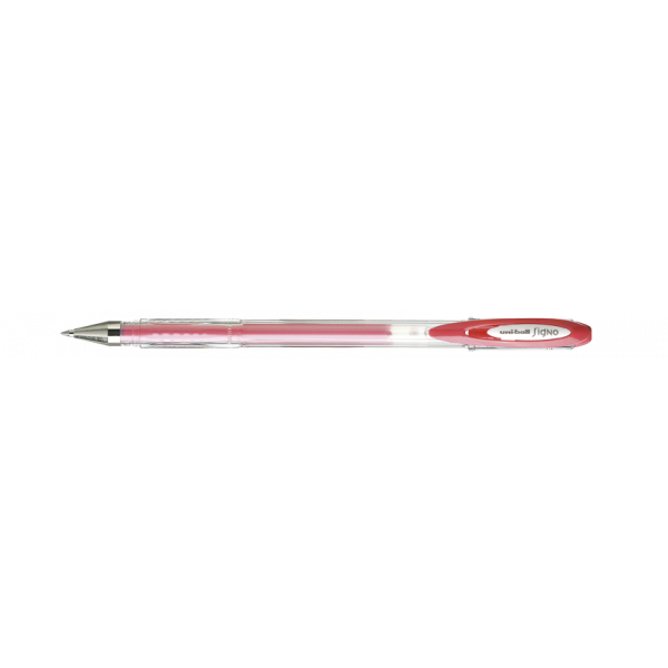 Stylo encre gel rouge pastel pointe moyenne 0,7mm UniBall Signo